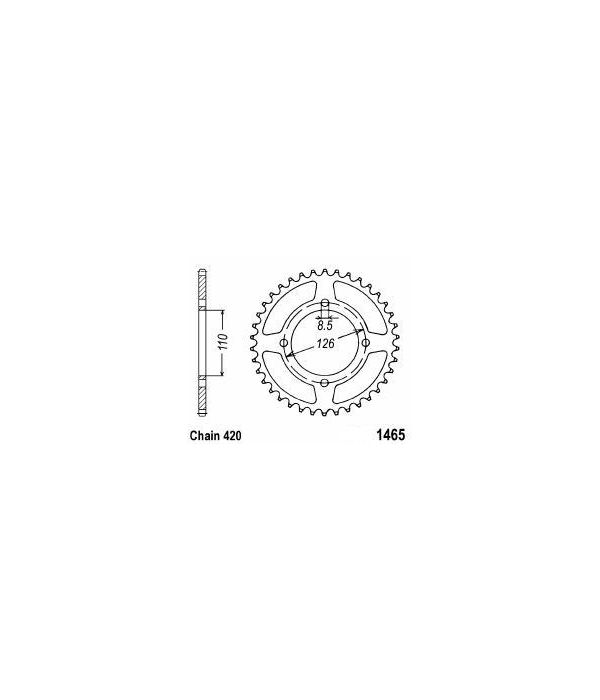 Corona de aluminio 46 dientes
