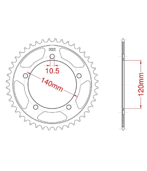 Corona de aluminio 46 dientes