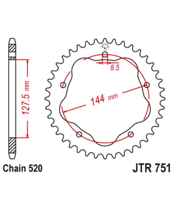 Corona de aluminio 42 dientes