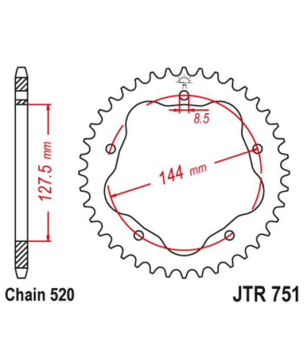 Corona de aluminio 41 dientes