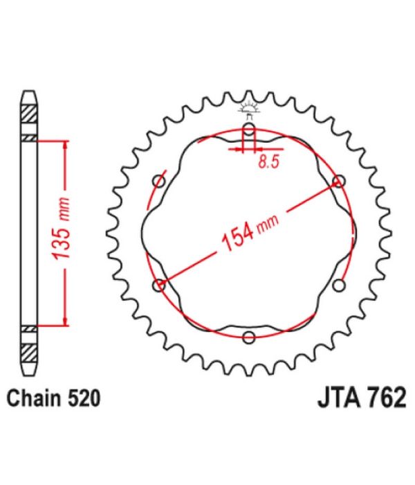 Corona de aluminio 43 dientes