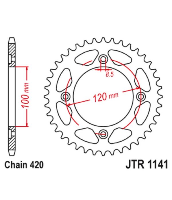 Corona de aluminio 48 dientes