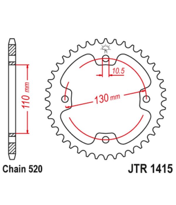 Corona de aluminio 38 dientes