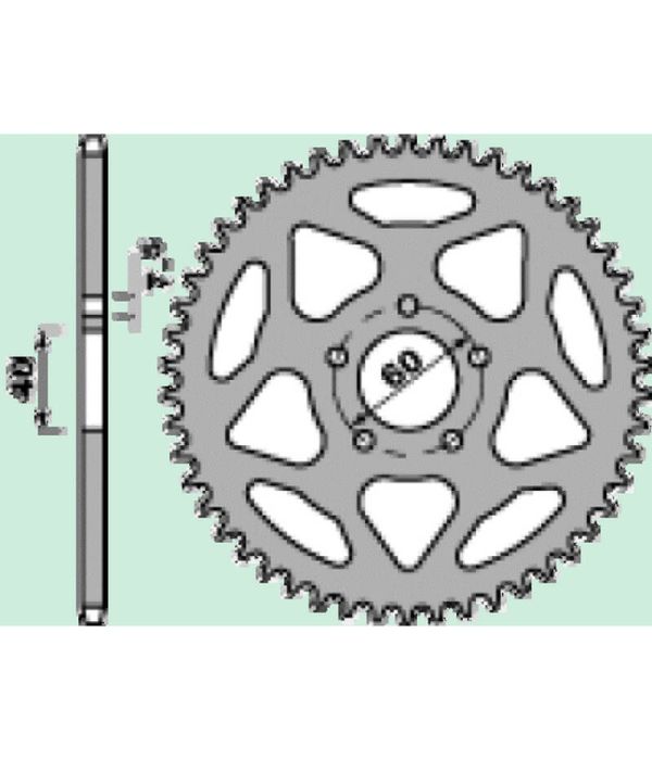 Corona de aluminio 60 dientes