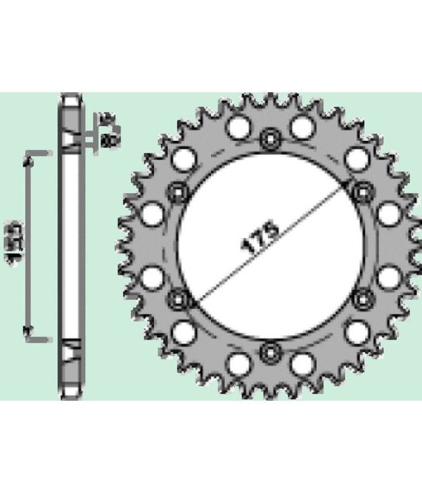 Corona de aluminio 48 dientes