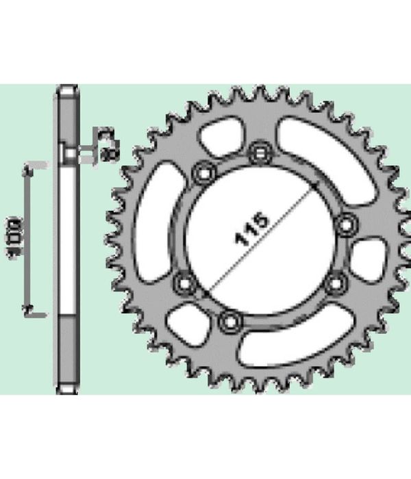 Corona de aluminio 42 dientes