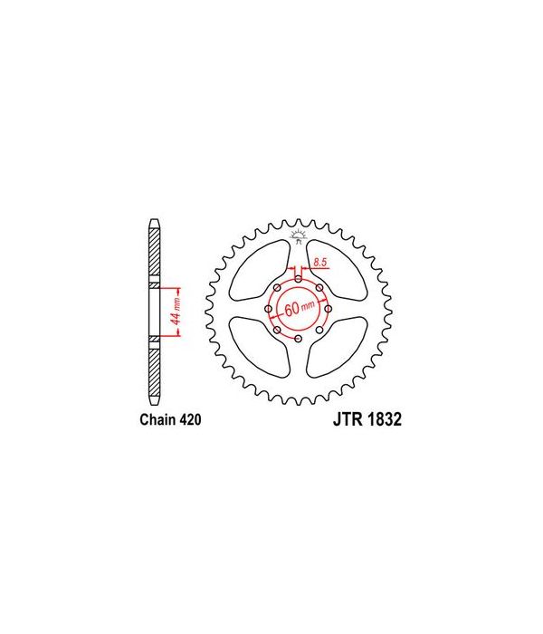 Corona de acero 52 dientes