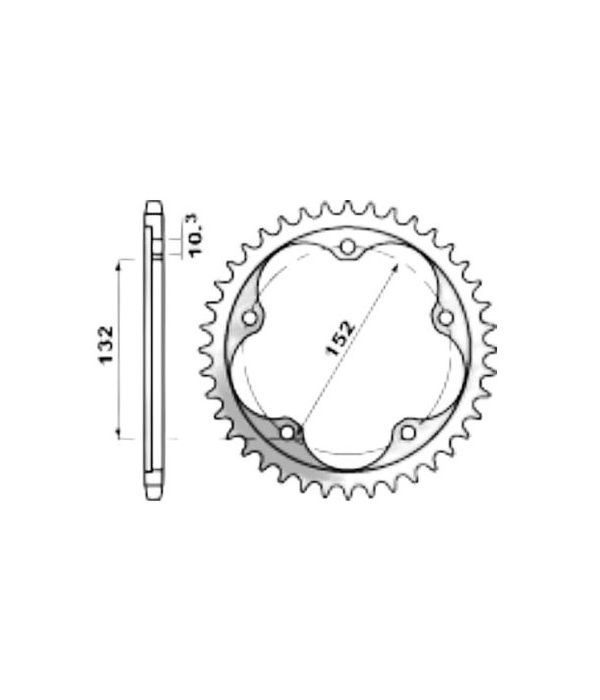 Corona de aluminio 42 dientes