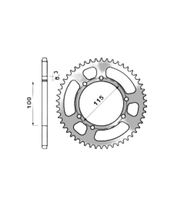 Corona de aluminio 62 dientes