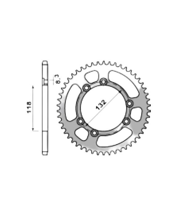 Corona de aluminio 60 dientes