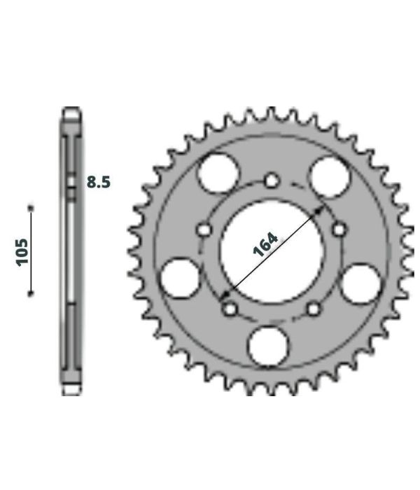 Corona de aluminio 48 dientes