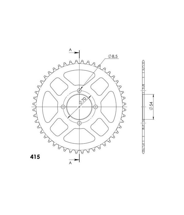 Corona de aluminio 48 dientes