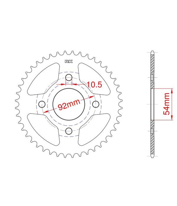 Corona de aluminio 60 dientes