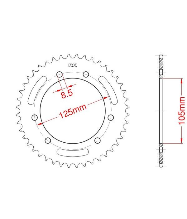 Corona de aluminio 48 dientes