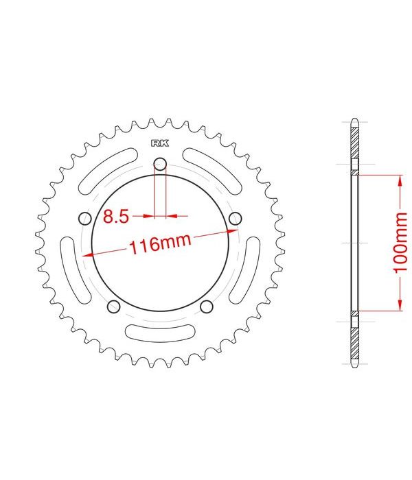 Corona de aluminio 46 dientes