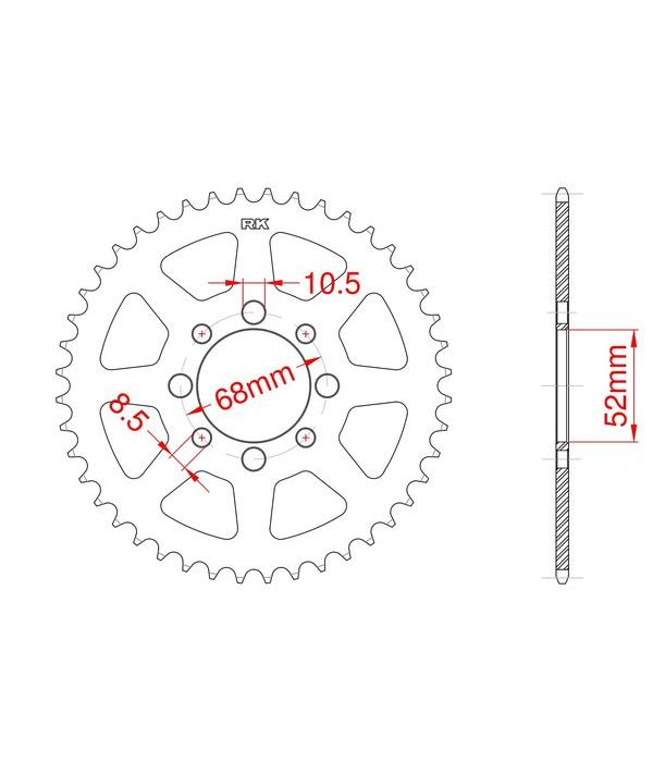 Corona de aluminio 46 dientes