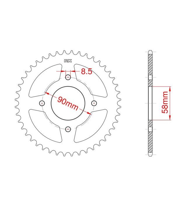 Corona de aluminio 50 dientes