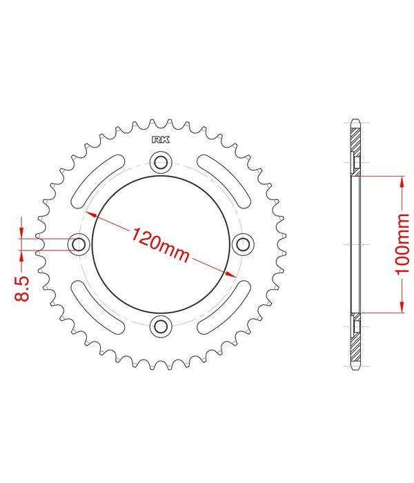 Corona de aluminio 52 dientes
