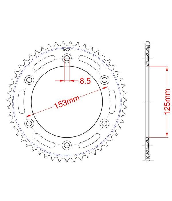 Corona de aluminio 62 dientes