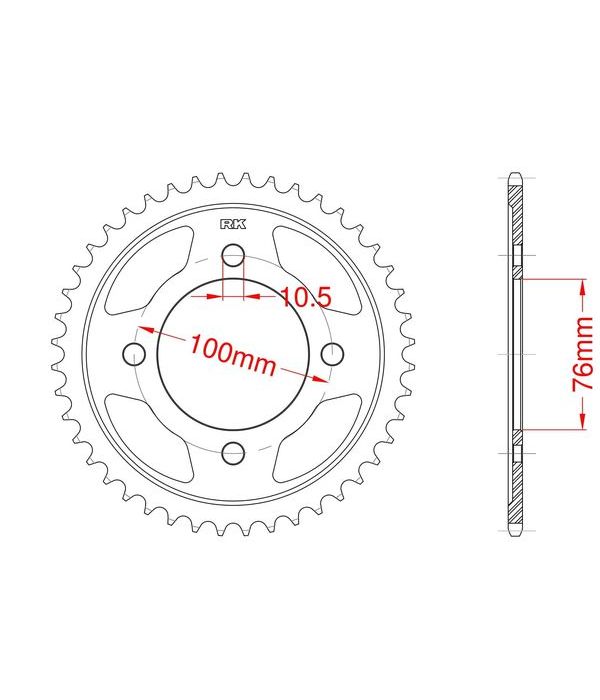 Corona de aluminio 47 dientes