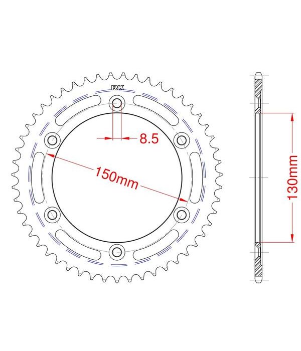 Corona de aluminio 60 dientes