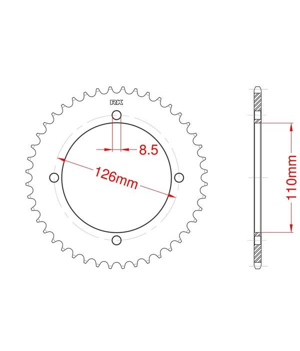 Corona de aluminio 47 dientes