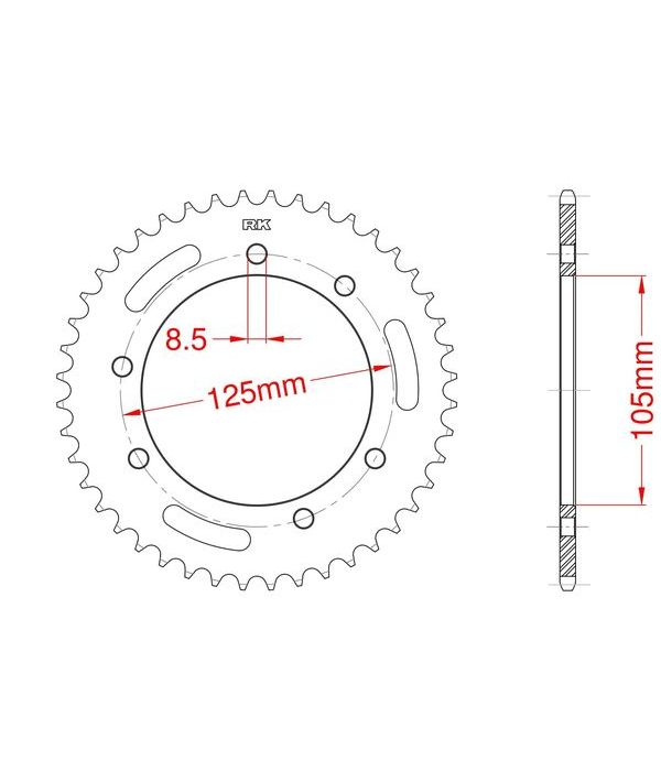 Corona de aluminio 62 dientes