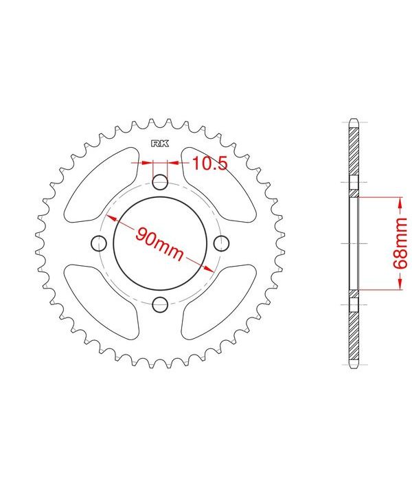 Corona de aluminio 53 dientes