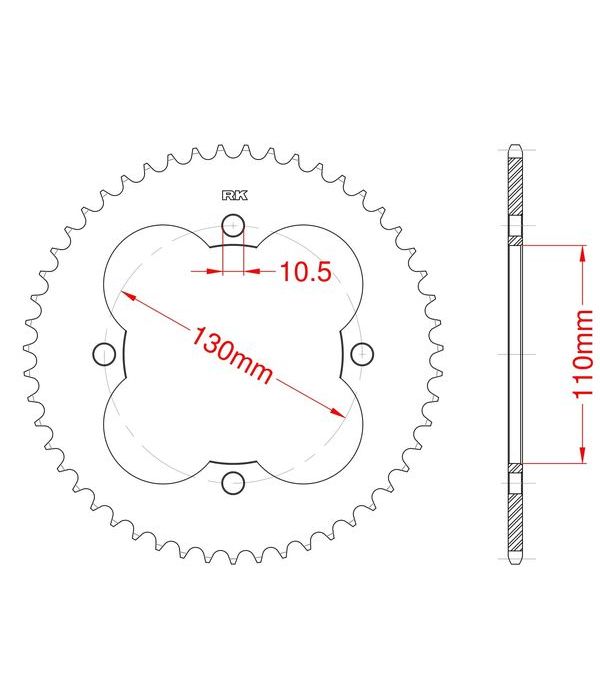 Corona de aluminio 45 dientes