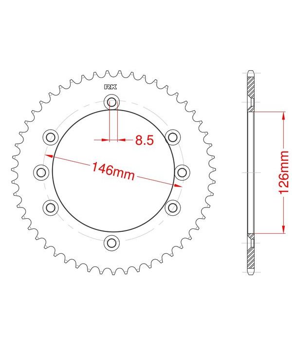 Corona de aluminio 50 dientes