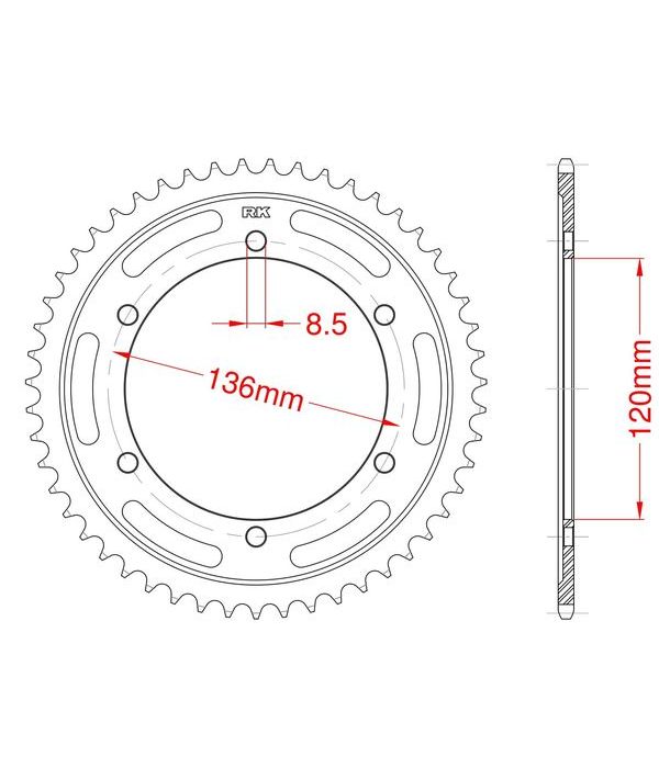 Corona de aluminio 46 dientes