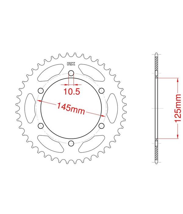 Corona de aluminio 45 dientes