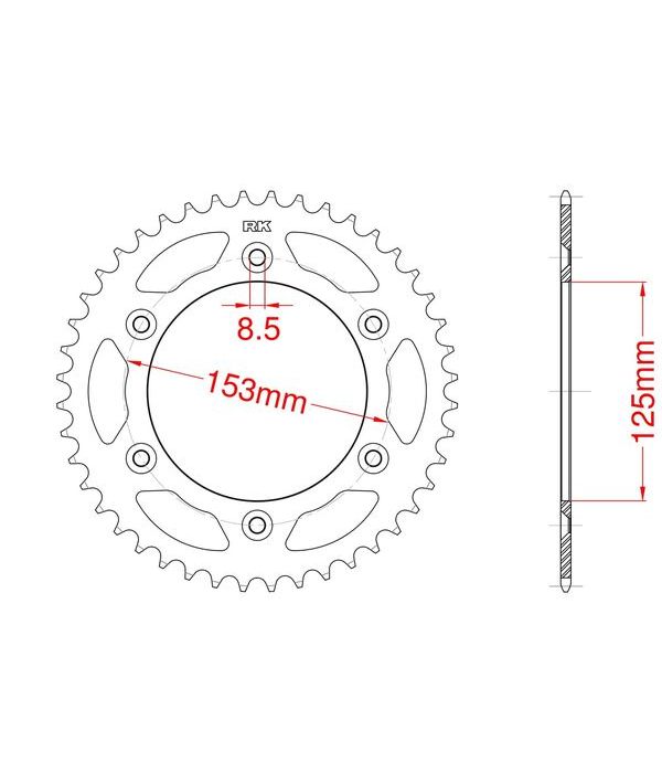 Corona de aluminio 50 dientes