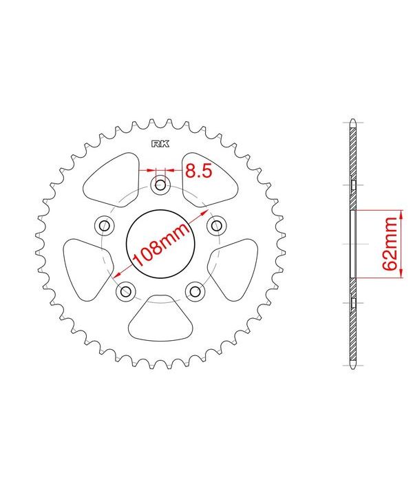 Corona de aluminio 46 dientes