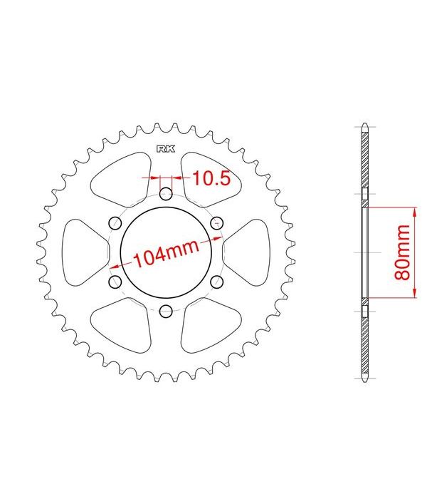 Corona de aluminio 39 dientes