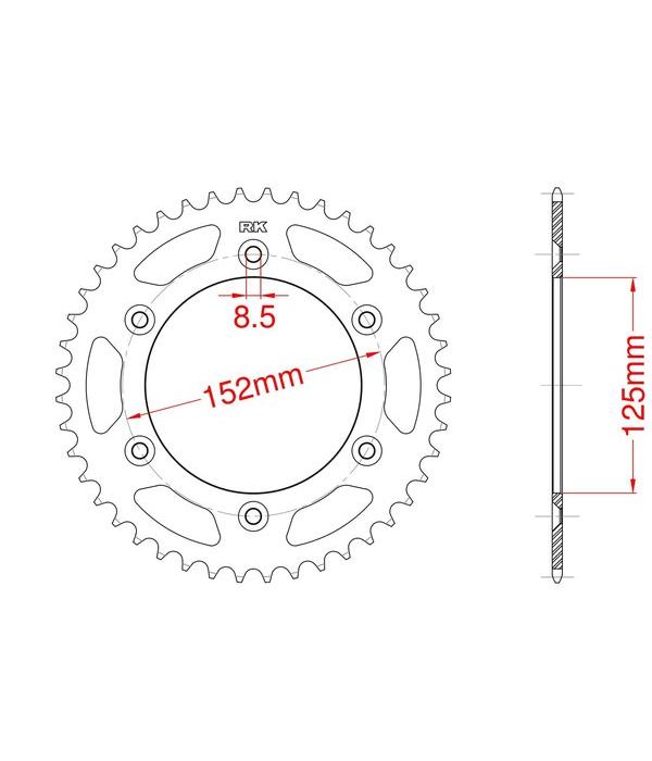 Corona de aluminio 49 dientes