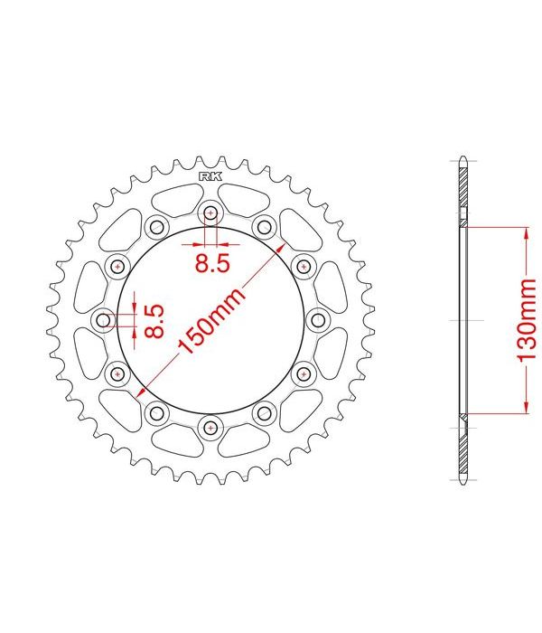 Corona de aluminio 48 dientes