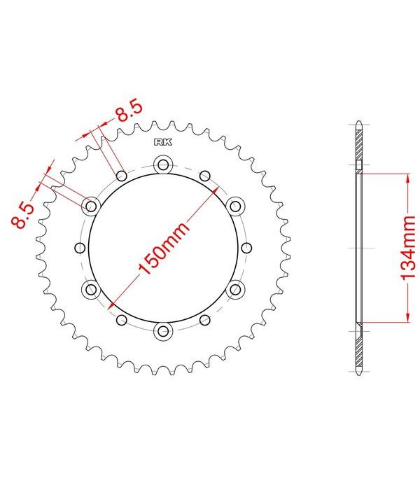 Corona de aluminio 48 dientes
