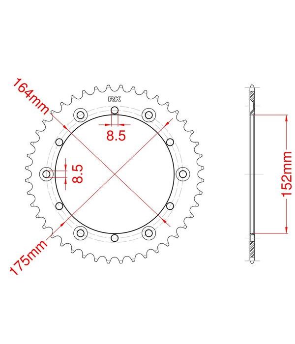 Corona de aluminio 51 dientes