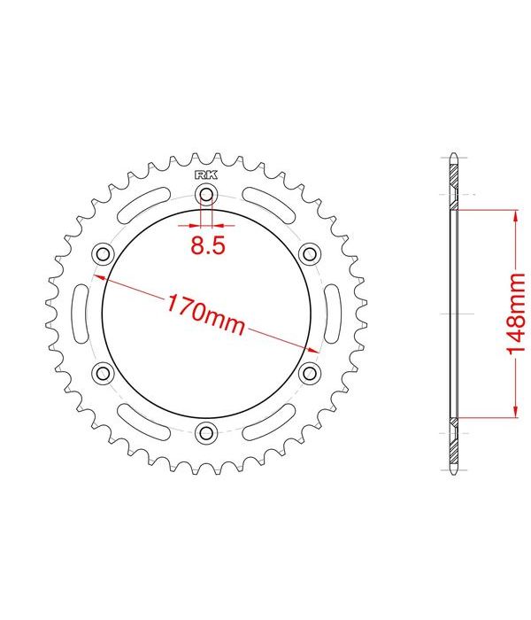 Corona de aluminio 45 dientes