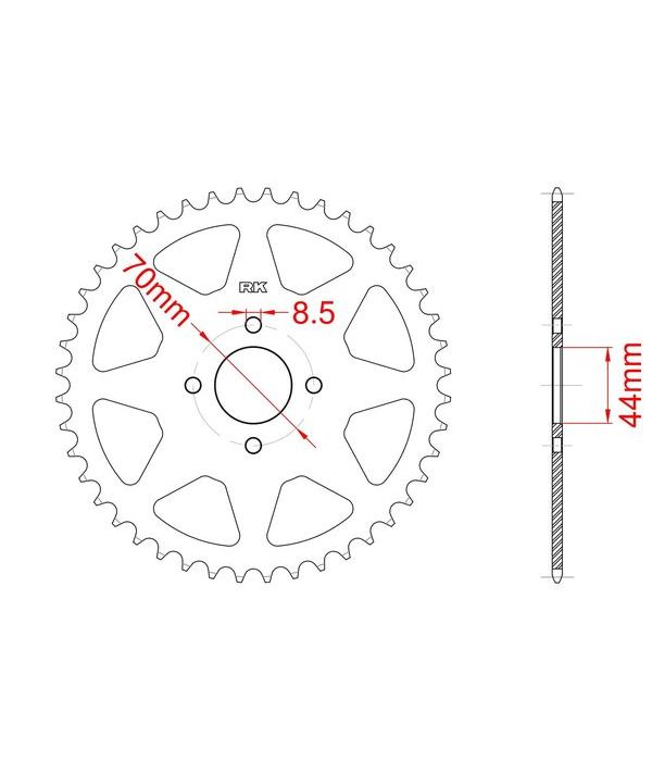 Corona de aluminio 25 dientes