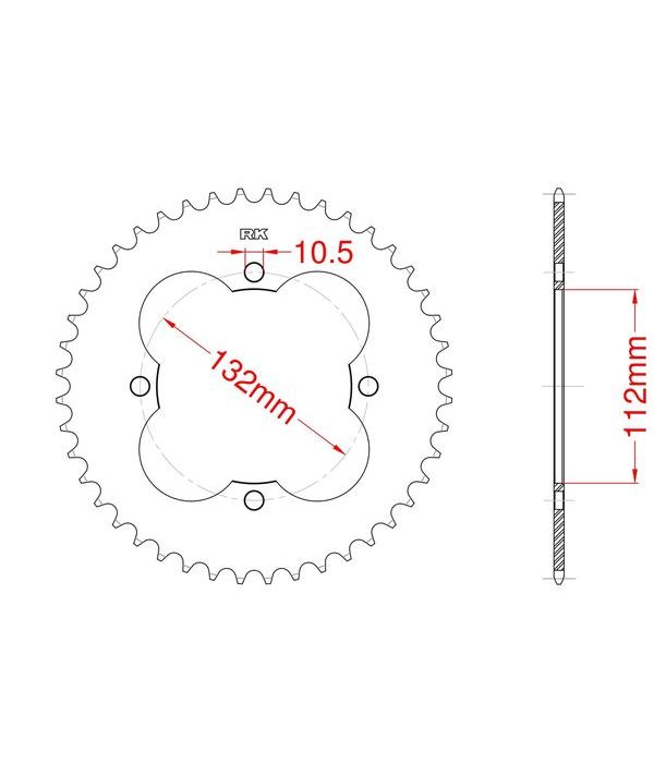 Corona de aluminio 36 dientes