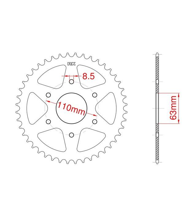 Corona de aluminio 42 dientes
