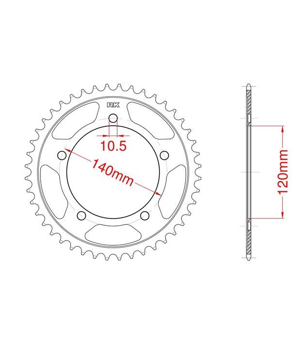 Corona de aluminio 48 dientes