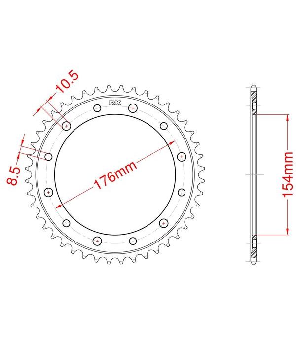 Corona de aluminio 46 dientes