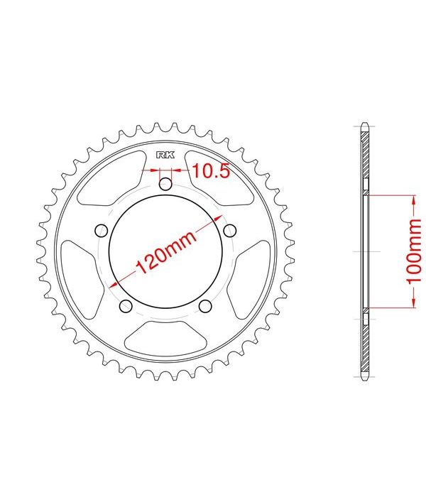 Corona de aluminio 43 dientes
