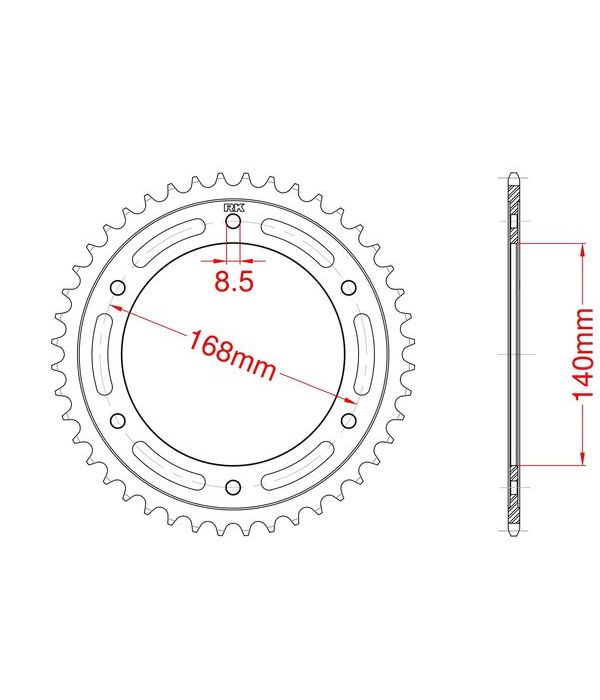 Corona de aluminio 42 dientes