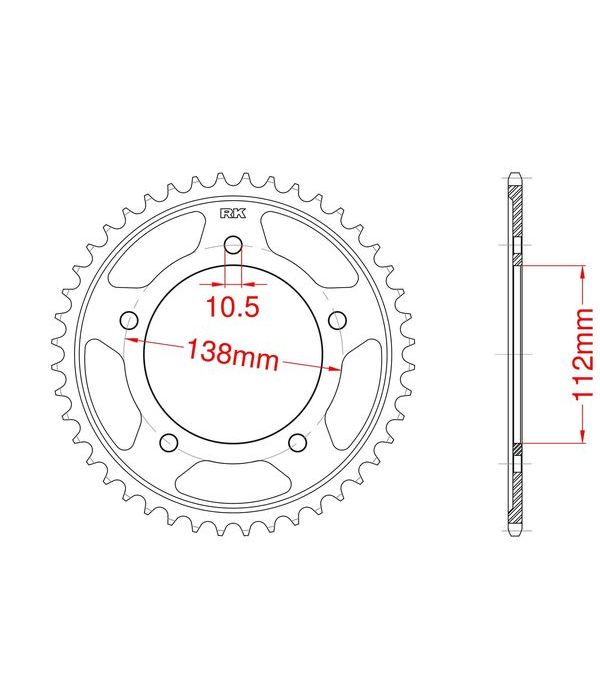 Corona de aluminio 50 dientes