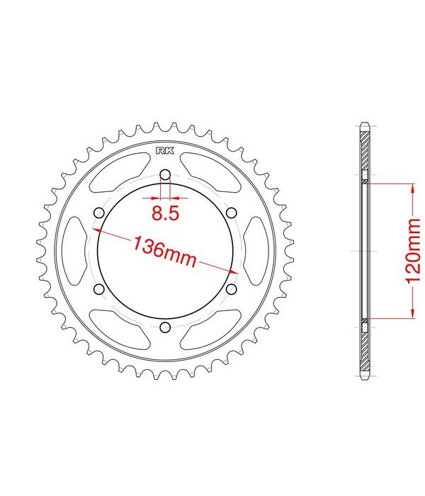 Corona de aluminio 38 dientes