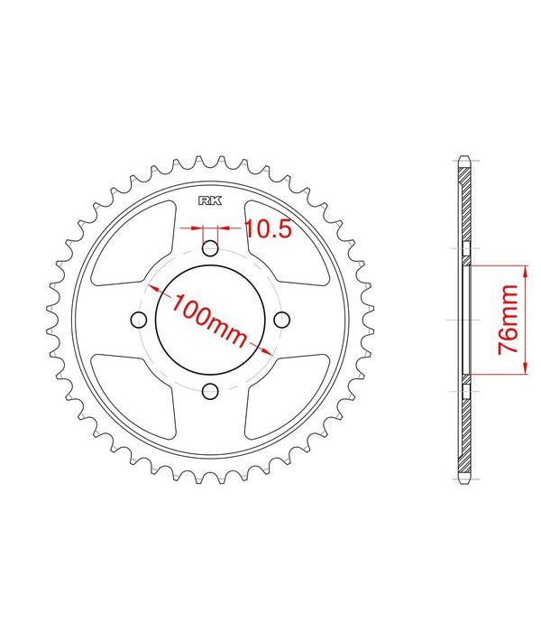 Corona de aluminio 46 dientes